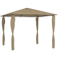 Berkfield Home Gazebo with Post Covers 3x3x2.6 m Taupe 160 g/m in Beige