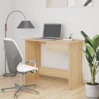 Berkfield Home Desk Sonoma Oak 100x50x76 cm Engineered Wood in Brown | Size: 100 x 50 x 76 cm