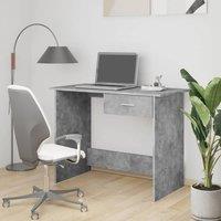 Berkfield Home Desk Concrete Grey 100x50x76 cm Engineered Wood | Size: 100 x 50 x 76 cm