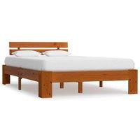 Berkfield Home Bed Frame Honey Brown Solid Pine Wood 140x200 cm