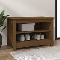 Berkfield Home Shoe Bench Honey Brown 70x38x45.5 cm Solid Wood Pine