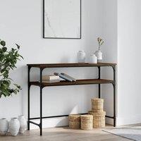 Berkfield Home Console Table Brown Oak 100x35.5x75 cm Engineered Wood