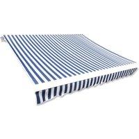 Berkfield Home Awning Top Sunshade Canvas Blue & White 500x300 cm