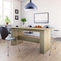 Berkfield Home Dining Table Sonoma Oak 180x90x76 cm Engineered Wood in Brown | Size: 180 x 90 x 76 cm