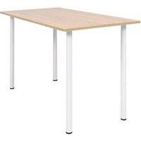 Berkfield Home Dining Table 120x60x73 cm Oak & White | Size: 120 x 60 x 73 cm
