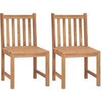 Berkfield Home Garden Chairs 2 pcs Solid Teak Wood in Brown