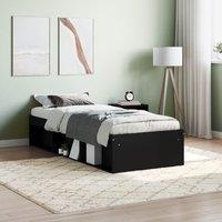 Berkfield Home Bed Frame Black 75x190 cm Small Single