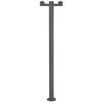 Netlighting Structure 2 Light Outdoor Lamp Post Dark Grey Base Only IP44 E27