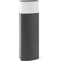 Netlighting Datna 1 Light Outdoor Short Bollard Light White Dark Grey IP44 E27