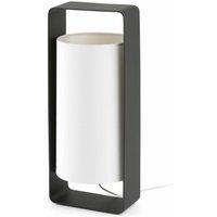 Netlighting Lula 1 Light Large Table Lamp White Black with White Shade E27