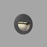 Netlighting Mini LED Outdoor Recessed Wall Light Dark Grey IP44