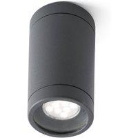 Netlighting Olot 1 Light Outdoor Surface Mounted Ceiling Light Dark Grey IP44 GU10