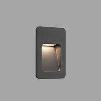 Netlighting Nase LED Outdoor Recessed Wall Light Dark Grey IP44