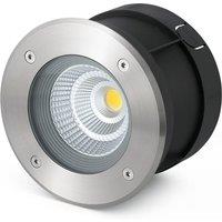 Netlighting Suria LED Outdoor Recessed Spotlight Narrow Beam Angle Matt Nickel IP67 in Grey