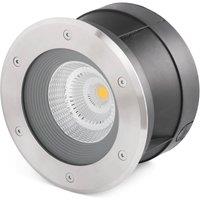 Netlighting Suria LED Outdoor Recessed Spotlight Narrow Beam Angle Matt Nickel IP67 in Grey