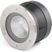 Netlighting Suria LED Outdoor Recessed Spotlight Wide Beam Angle Matt Nickel IP67 in Grey