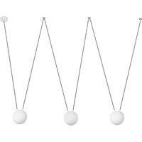 Netlighting Mine 3 Light Ceiling Pendant White Wood E27
