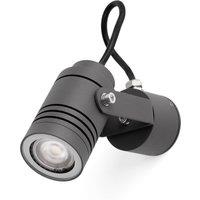 Netlighting Lit 1 Light Outdoor Wall Spotlight Dark Grey IP54 GU10