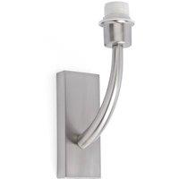 Netlighting Rem 1 Light Indoor Wall Light Satin Nickel Shade Not Included E27 in Grey