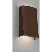 Netlighting Nairobi Outdoor LED Rust Brown Up Down Wall Light 6W 3000K IP54