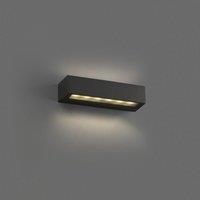 Netlighting Doro13 Integrated LED Up Down Lighter Outdoor Wall Light Grey 3000K IP65