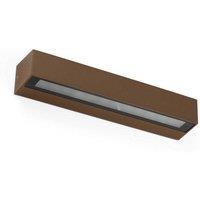 Netlighting Doro20 Integrated LED Up Down Lighter Outdoor Wall Light Brown 3000K IP65