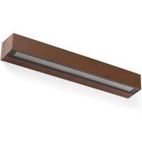 Netlighting Doro28 Integrated LED Up Down Lighter Outdoor Wall Light Brown 3000K IP65