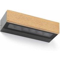 Netlighting Doro13 Led Outdoor Up Down Wall Lamp IP65 in Brown