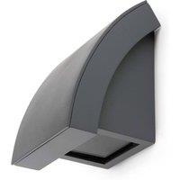 Netlighting Proa 1 Light Outdoor Wall Light Dark Grey IP44 GU10