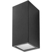 Netlighting Cube 2 Light Outdoor Wall Light Black IP44