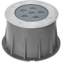 Netlighting Ringo LED 6 Light Recessed Outdoor Ground Light Stainless Steel IP67 in Grey