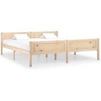 Berkfield Home Bed Frame Solid Pinewood 180x200 cm Super King in Brown