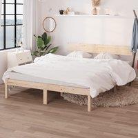 Berkfield Home Bed Frame Solid Wood Pine 160x200 cm in Brown