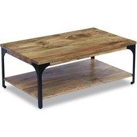 Berkfield Home Coffee Table Mango Wood 100x60x38 cm in Brown | Size: 100 x 60 x 38 cm