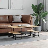 Berkfield Home Coffee Table Sonoma Oak 100x50.5x40 cm Engineered Wood in Brown