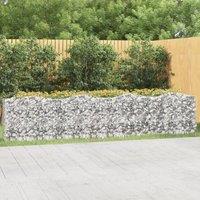 Berkfield Home Arched Gabion Raised Bed 400x50x100 cm Galvanised Iron in Silver | Size: 400 x 50 x 100 cm