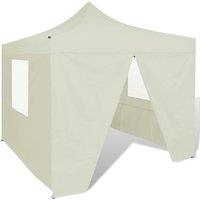 Berkfield Home Foldable Tent 3x3 m with 4 Walls Cream in Beige