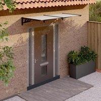 Berkfield Home Door Canopy Black & Transparent 199x90 cm Polycarbonate in Clear