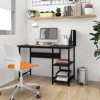 Berkfield Home Computer Desk Black 105x55x72 cm MDF & Metal | Size: 105 x 55 x 72 cm