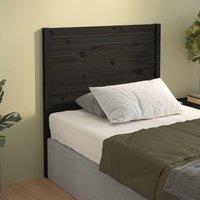Berkfield Home Bed Headboard Black 96x4x100 cm Solid Wood Pine | Size: 96 x 4 x 100 cm