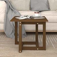 Berkfield Home Coffee Table Honey Brown 50x50x45 cm Solid Wood Pine | Size: 50 x 50 x 45 cm