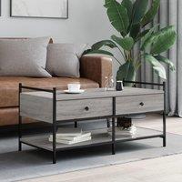 Berkfield Home Coffee Table Grey Sonoma 99x50x50 cm Engineered Wood | Size: 99 x 50 x 50 cm
