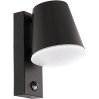 Eglo Caldiero Metal IP44 Outdoor Wall Light With Sensor in Dark Grey