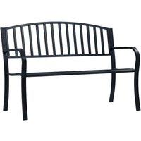 Berkfield Home Garden Bench 125 cm Black Steel