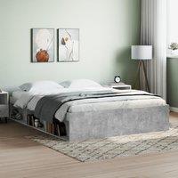 Berkfield Home Bed Frame Concrete Grey 150x200 cm King Size