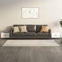 Berkfield Home Coffee Table with Metal Legs 2 pcs White 50x50x40 cm | Size: 50 x 50 x 40 cm