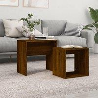 Berkfield Home Nesting Coffee Tables 2 pcs Brown Oak Engineered Wood