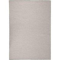 Berkfield Home Outdoor Flatweave Rug 160x230 cm Taupe in Beige | Size: 100 cm diameter