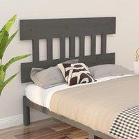 Berkfield Home Bed Headboard Grey 203.5x3x81 cm Solid Wood Pine