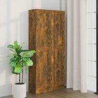 Berkfield Home Book Cabinet Smoked Oak 82.5x30.5x185.5 cm Engineered Wood in Brown